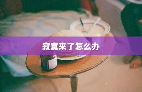 寂寞来了怎么办