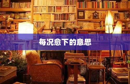 每况愈下的意思