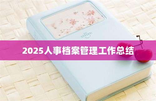 2025人事档案管理工作总结