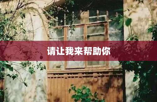 请让我来帮助你