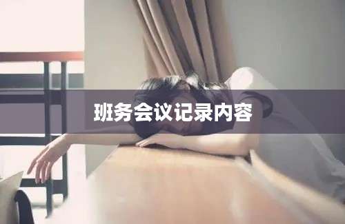 班务会议记录内容