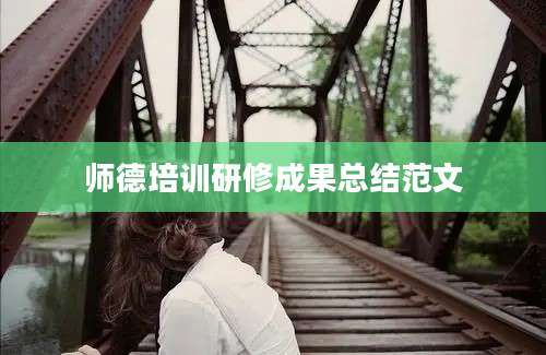 师德培训研修成果总结范文