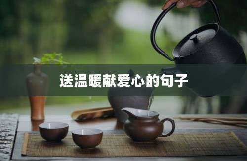 送温暖献爱心的句子