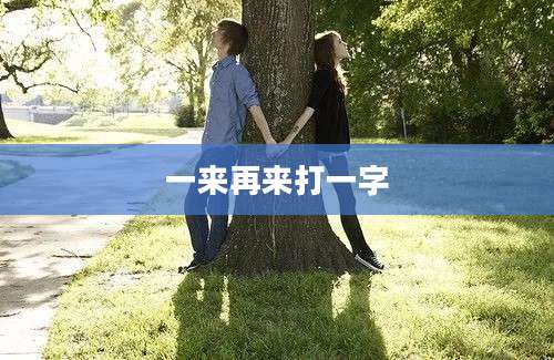 一来再来打一字