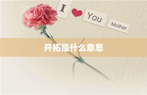 开拓是什么意思