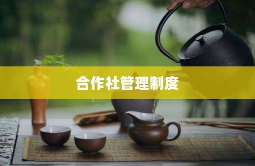合作社管理制度