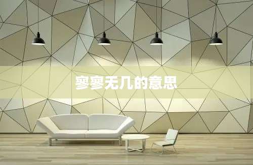 寥寥无几的意思