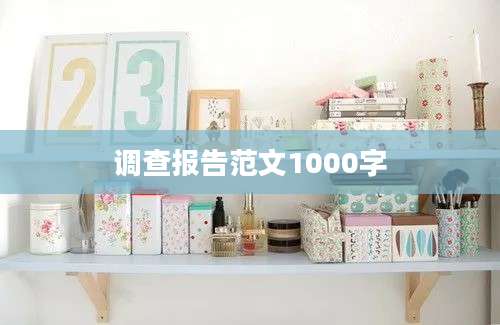 调查报告范文1000字