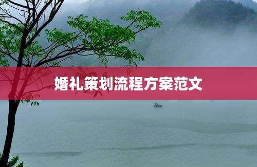 婚礼策划流程方案范文