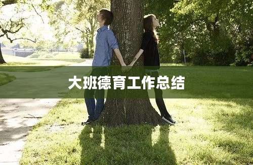 大班德育工作总结