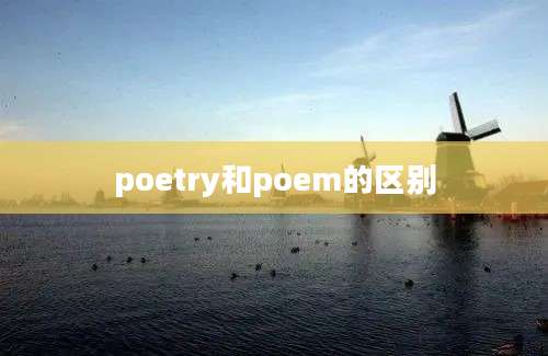 poetry和poem的区别