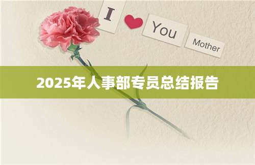 2025年人事部专员总结报告