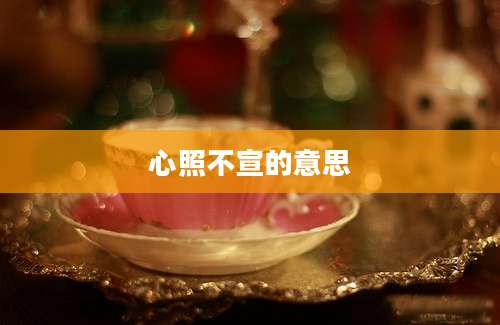 心照不宣的意思
