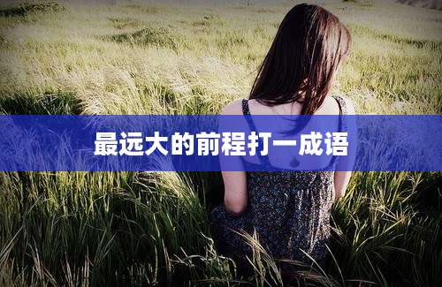 最远大的前程打一成语