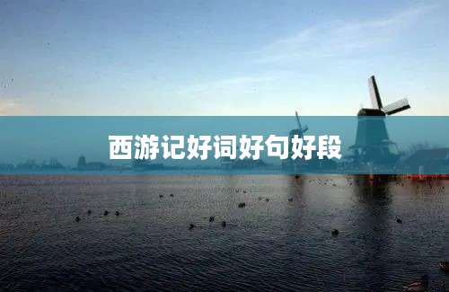 西游记好词好句好段