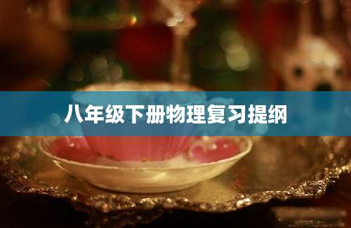 八年级下册物理复习提纲