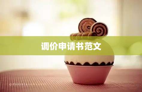 调价申请书范文