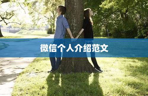 微信个人介绍范文
