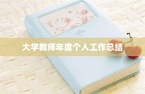 大学教师年度个人工作总结