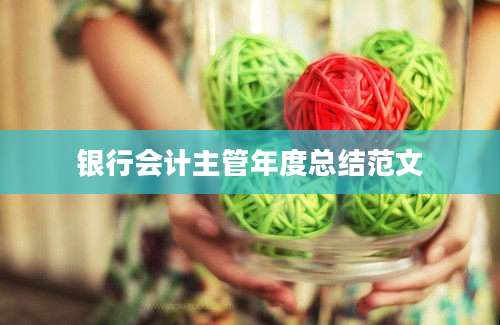 银行会计主管年度总结范文