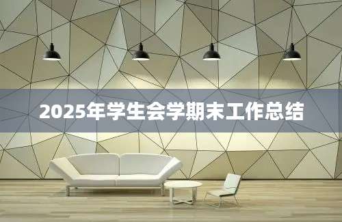 2025年学生会学期末工作总结