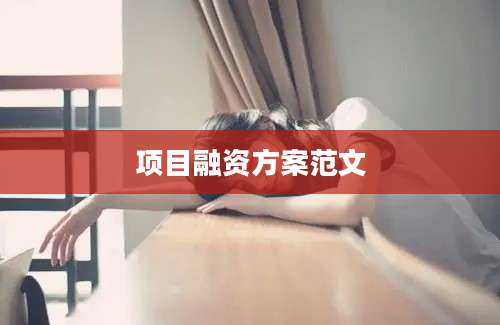 项目融资方案范文