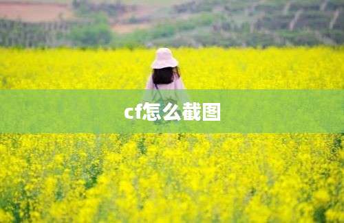 cf怎么截图