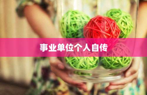 事业单位个人自传