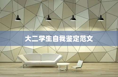 大二学生自我鉴定范文