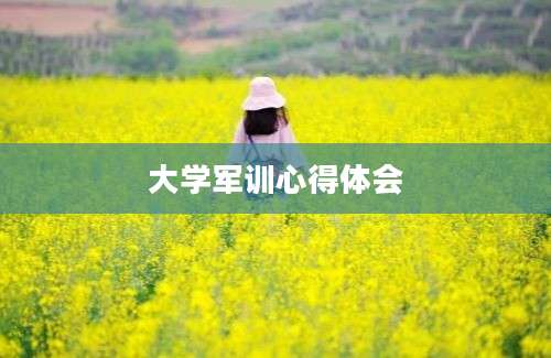 大学军训心得体会