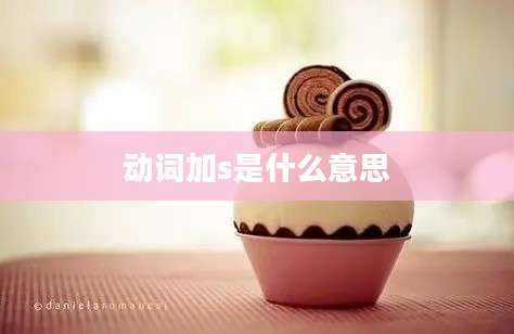 动词加s是什么意思