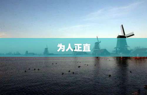 为人正直