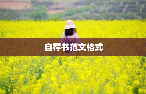 自荐书范文格式