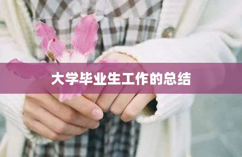 大学毕业生工作的总结