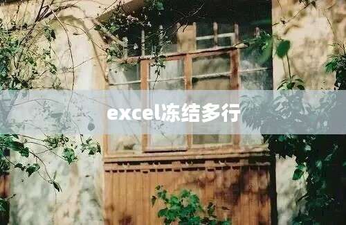 excel冻结多行