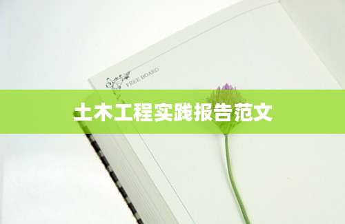 土木工程实践报告范文