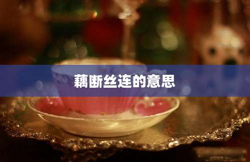 藕断丝连的意思