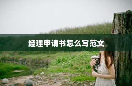 经理申请书怎么写范文