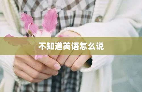 不知道英语怎么说