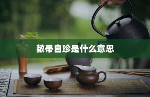 敝帚自珍是什么意思