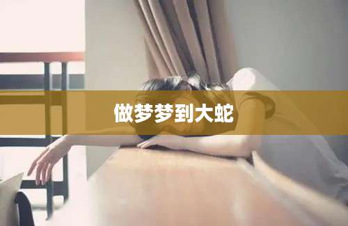 做梦梦到大蛇