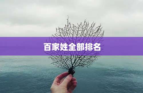百家姓全部排名
