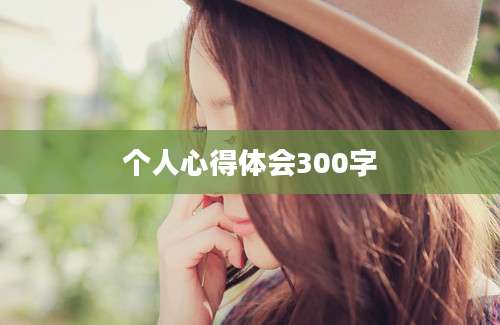 个人心得体会300字