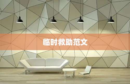 临时救助范文