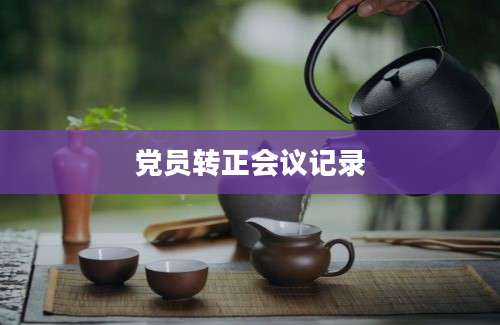 党员转正会议记录