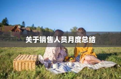 关于销售人员月度总结