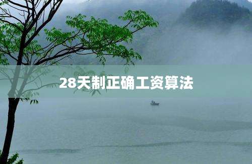 28天制正确工资算法