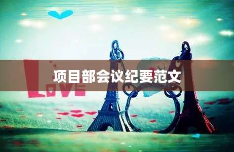 项目部会议纪要范文