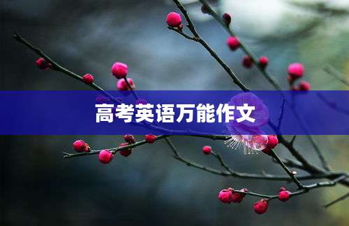 高考英语万能作文