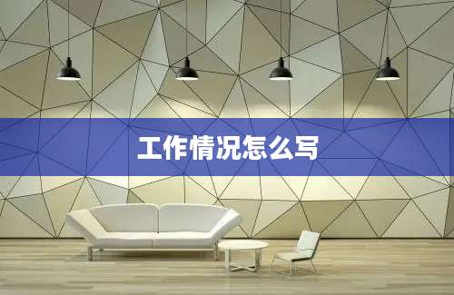 工作情况怎么写